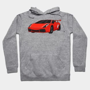 Sports car with airfoil illustration Hoodie